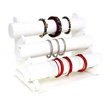 3-bar jewelry display for bracelets and watches Necklaces and bracelets White