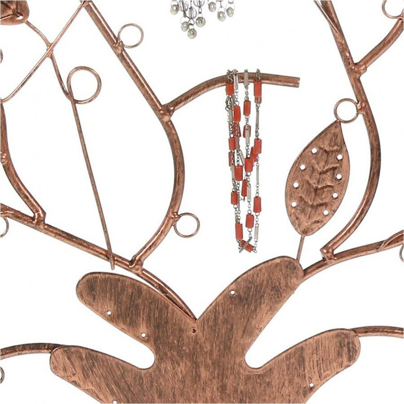 Porte bijoux arbre à boucle d'oreille et bijoux design Cuivre patiné - vue 4