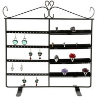 Porte bijoux porte bijoux cadre duo pour boucle d'oreille et bague Noir