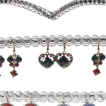 Love earring holder (25 pairs) Antique grey