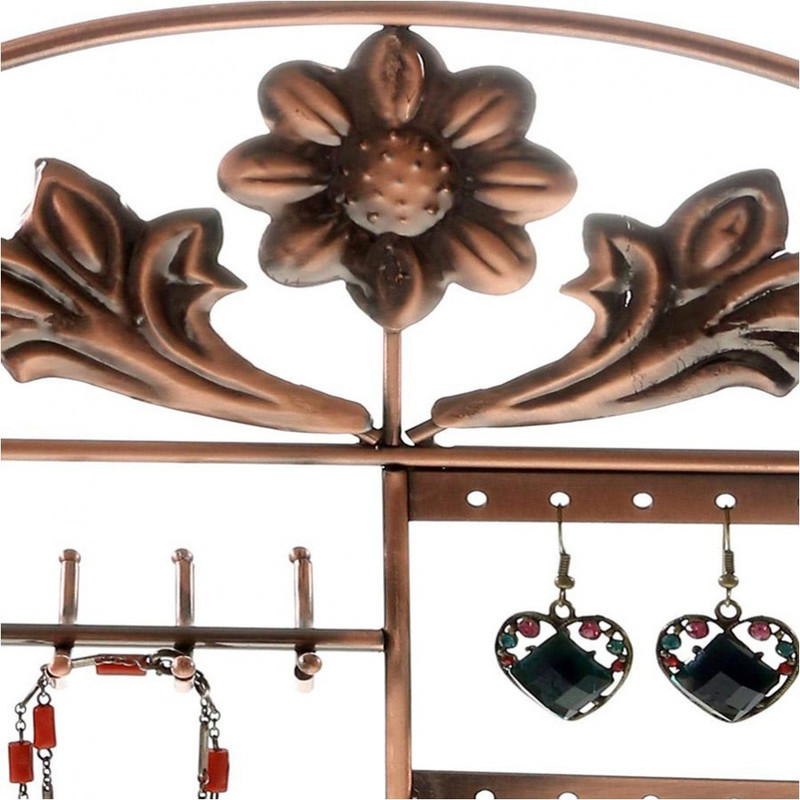 Porte bijoux porte bijoux cadre mixte corbeille baroque avec panier Cuivre - vue 2