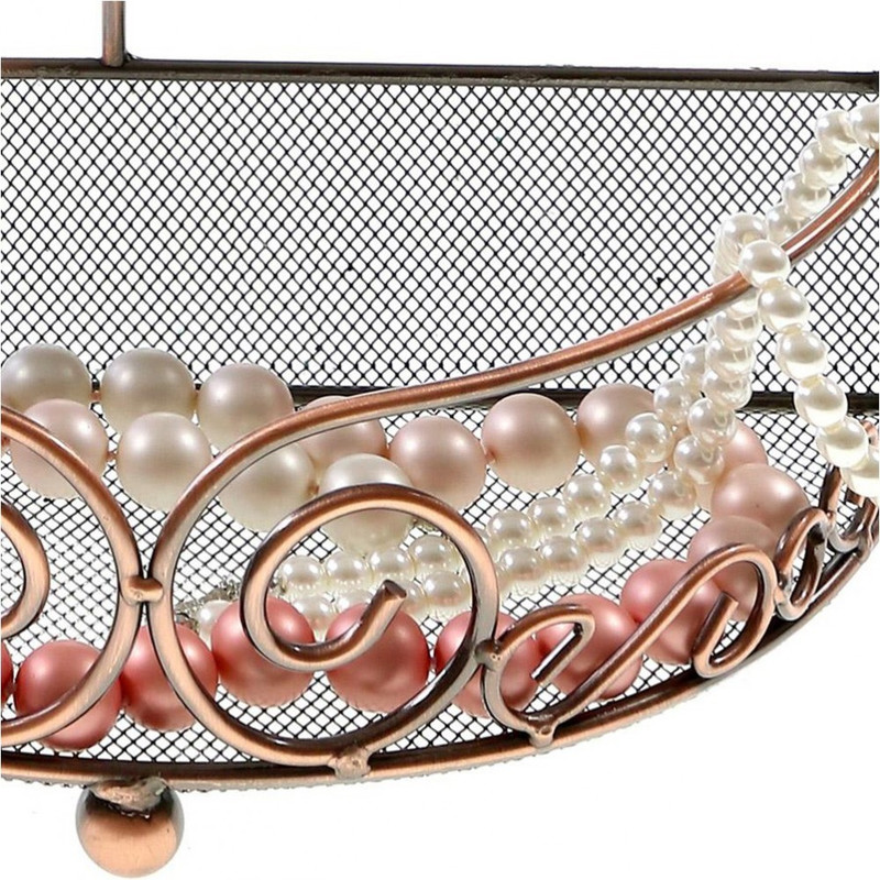 Porte bijoux porte bijoux cadre mixte corbeille baroque avec panier Cuivre - vue 4