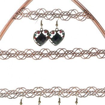 Jewelry holder almond earring holder Copper