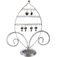 Porte bijoux porte boucle d'oreille amande Gris patiné