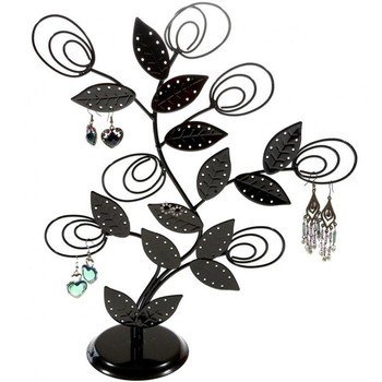 Porte bijoux arbre à boucle d'oreille original tree (60 paires) Noir