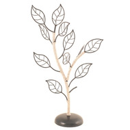 Porte bijoux arbre noir en métal et sisal Noir
