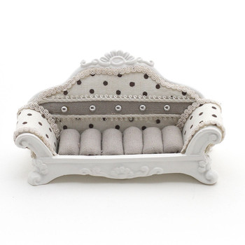 Porte bijoux bagues canapé sofa à pois - Présentoirs pour bijoux Beige