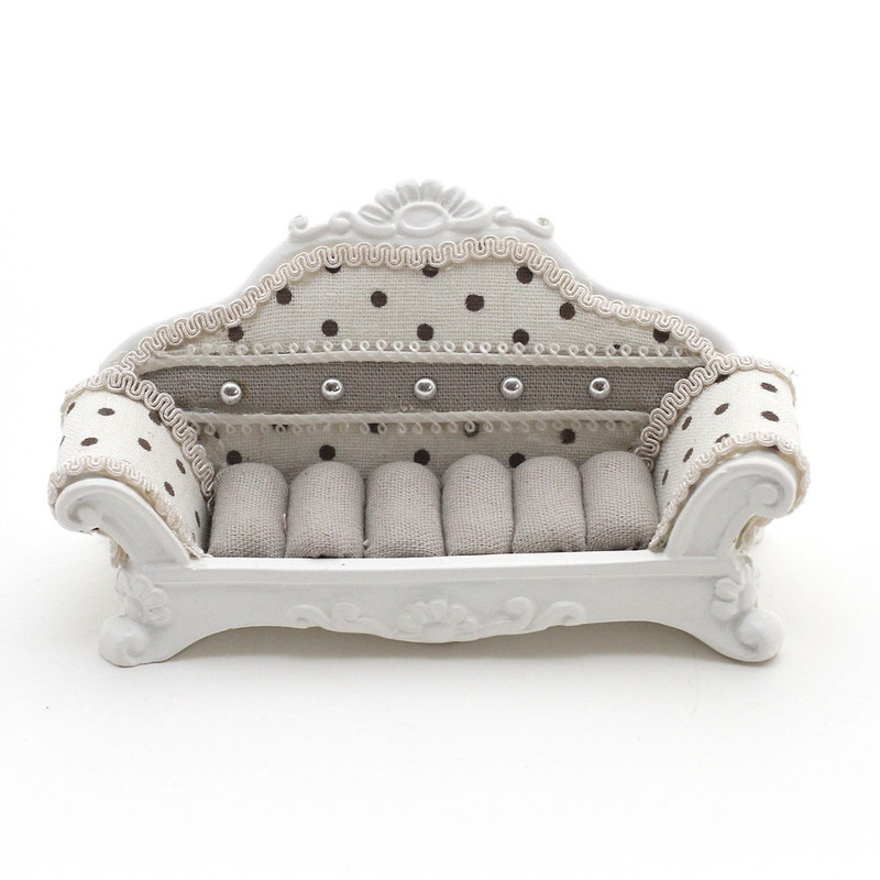 Porte bijoux bagues canapé sofa à pois - Présentoirs pour bijoux Beige