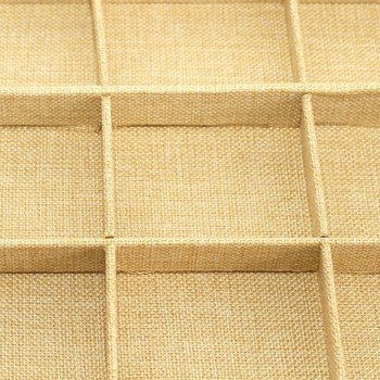 Présentoir bijoux bagues bracelets colliers plateau en toile de jute Naturel