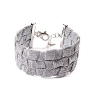 Bracelet en argent 925 et Lurex Damier