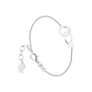 Bracelet chaîne rond et poisson Intemporels en argent 925, 5g
