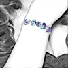 Bracelet de charms perles bleus et acier SC Crystal - vue V3