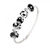 Bracelet de charms perles noirs et acier SC Crystal - vue V1