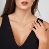 Collier lettre Q SC Crystal en Argent rhodié 925/1000 - vue V2