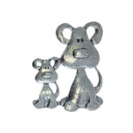 Broche 2 chiens sérieux