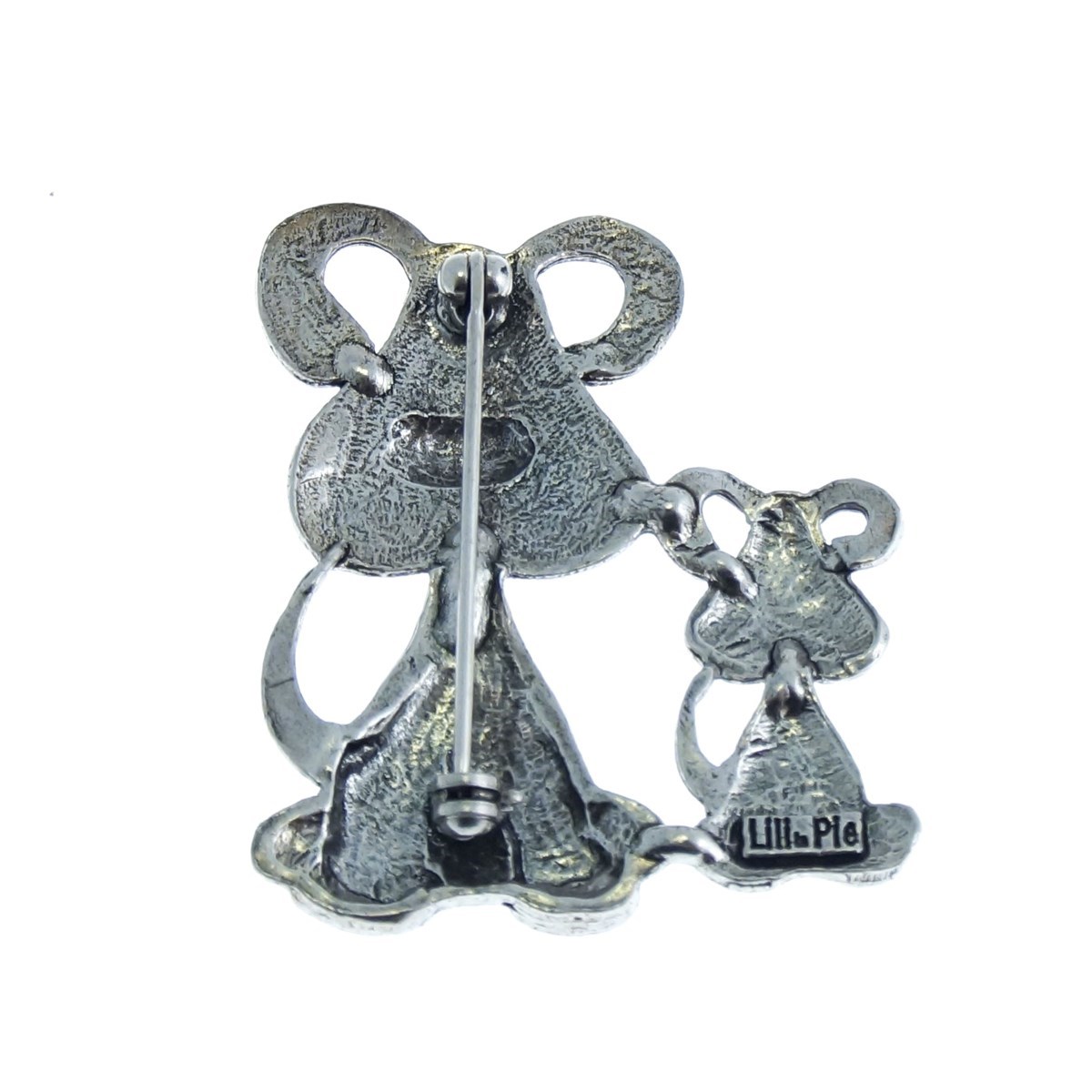 Broche 2 chiens sérieux - vue V2