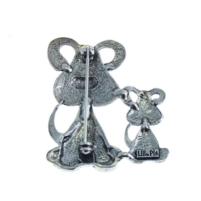 Broche 2 chiens sérieux - vue V2