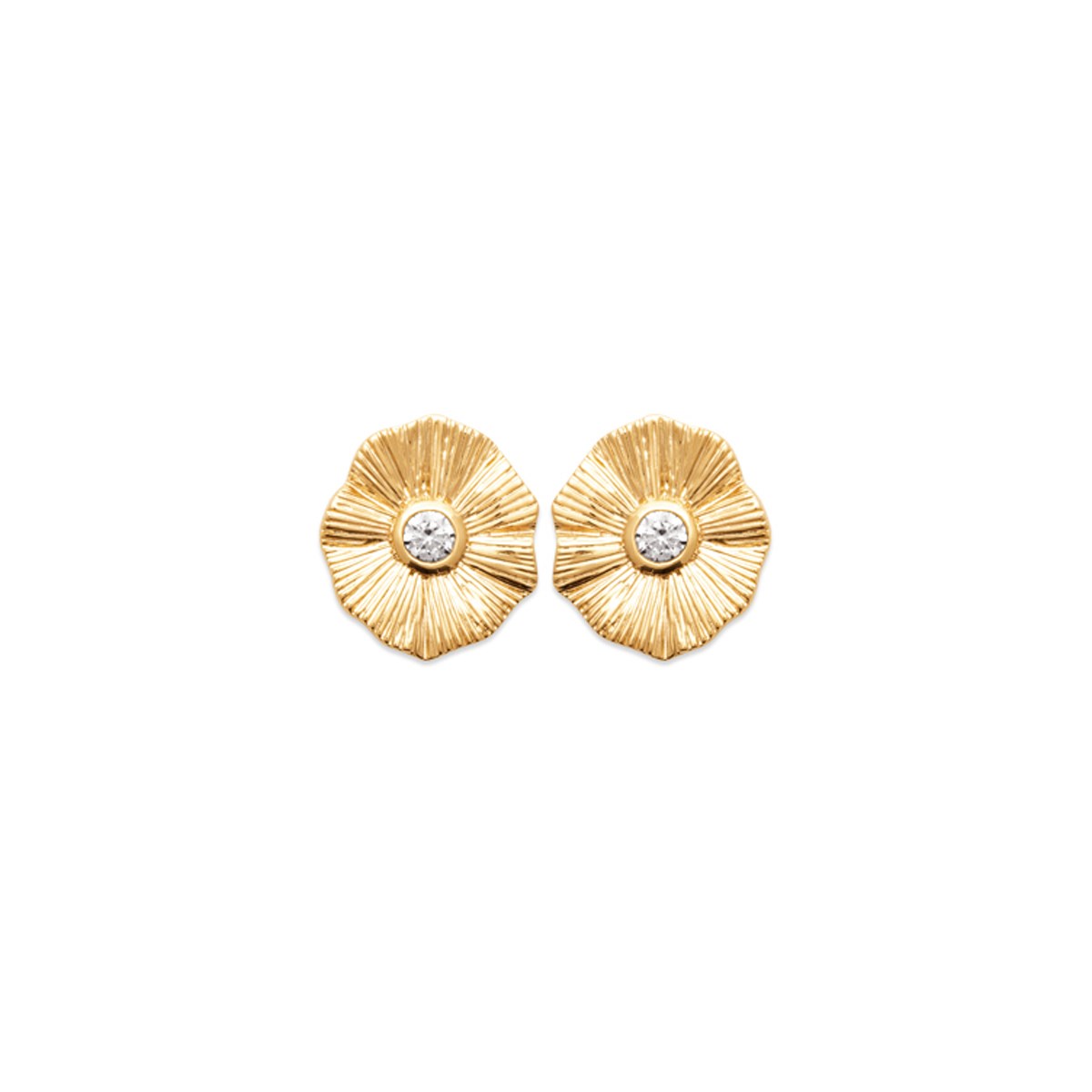 Puces d'oreilles fleurs plaqué or ou argent OLIVIA - Bijoux Privés Discovery