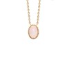 Collier plaqué or ou argent avec une pierre quartz rose EMMA - Bijoux Privés Discovery - vue V2