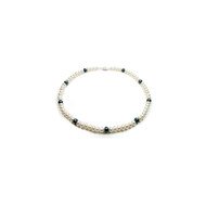 Collier Femme en Argent 925/1000 et Perles de culture d'eau douce Blanc ou Noir