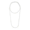 Sautoir - Long Collier Femme en Argent Massif 925/1000 et Perles de culture Blanches - vue V1