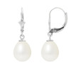 Boucles d'Oreilles Perles de Culture Blanches et or Blanc 750/1000 - vue V1