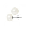 Boucles d'Oreilles Femme Perles de Culture d'eau douce Blanches 10-11 mm et or Blanc 750/1000 - vue V1