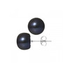 Boucles d'Oreilles Femme Perles de Culture d'eau douce Noires 10-11 mm et or Blanc 750/1000 - vue V1