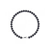 Bracelet Femme Perles de culture d'eau douce Noires 5-6 mm et Fermoir Or Blanc 750/1000 - vue V1