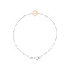 Bracelet Femme Perle de culture d'eau douce Rose AA et Or Blanc 750/1000 - vue V1