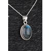 Pendentif Dahlia Argent 925 et Labradorite | ADEN Design Vintage | Bijou Mystérieux - vue V4