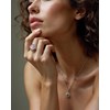 Bague Dahlia en Quartz Rose et Argent 925 - Élégance Romantique | ADEN Design Ovale - vue V2
