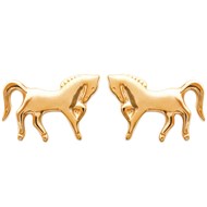 Boucles d'oreilles enfant cheval Plaqué OR 750 3 microns