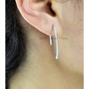 Boucles d'oreilles pendantes chute d'oxyde de zirconium Argent 925 Rhodié - vue V4