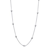 Collier suite de billes ovales Argent 925 Rhodié