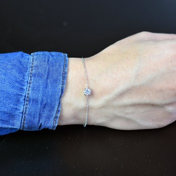 Bracelet oxyde de zirconium Argent 925 Rhodié