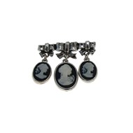 Broche camée noir  JOSEPHINE