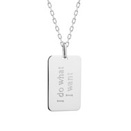 Collier argent 925 gravure I DO WHAT I WANT