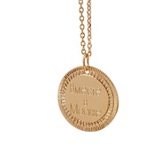 Collier médaille ciselée plaqué or 3 microns - Personnalisable