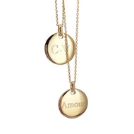 Duo de sautoirs médailles plaqué or 3 microns - Personnalisable