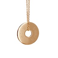 Collier cible plaqué or 3 microns - Personnalisable