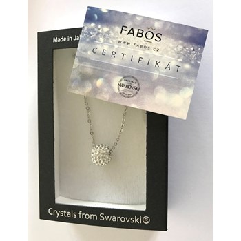 Wit vergulde choker ketting met Swarovski kristallen en witte kristallen bol