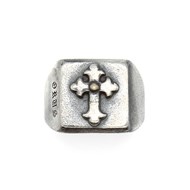 Chevalière croix argent templier.