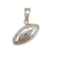 Pendentif ballon de rugby - Argent massif