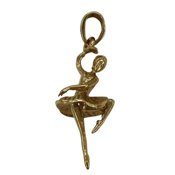 Pendentif danseuse en équilibre - Plaqué or
