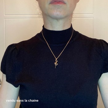 Pendentif danseuse en équilibre - Plaqué or