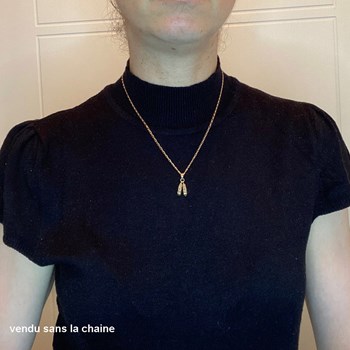 Pendentif la paire de chaussons de danse - Plaqué or