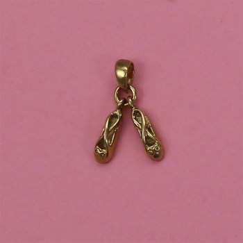 Pendentif la paire de chaussons de danse - Plaqué or