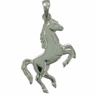 Pendentif cheval sauvage tendance - Argent massif