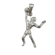 Pendentif joueur de volley-ball - Argent massif